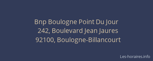 Bnp Boulogne Point Du Jour