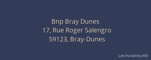 Bnp Bray Dunes