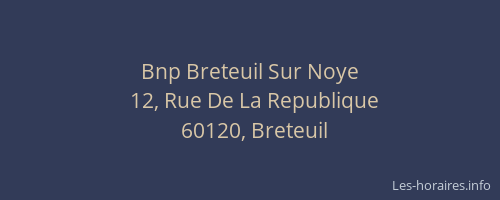 Bnp Breteuil Sur Noye
