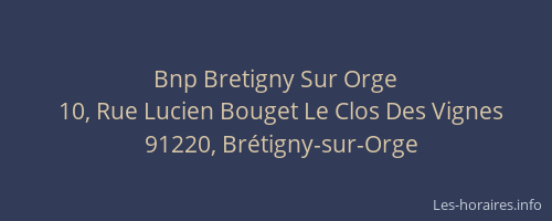 Bnp Bretigny Sur Orge