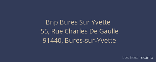 Bnp Bures Sur Yvette