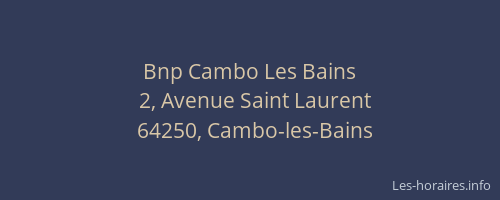 Bnp Cambo Les Bains