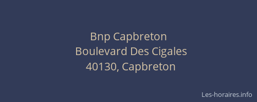 Bnp Capbreton