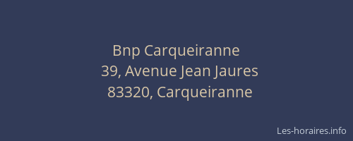 Bnp Carqueiranne