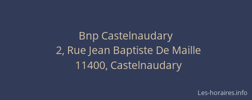 Bnp Castelnaudary