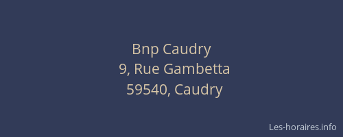 Bnp Caudry