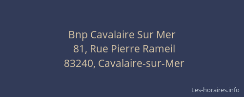 Bnp Cavalaire Sur Mer