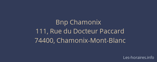 Bnp Chamonix