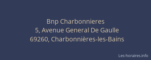 Bnp Charbonnieres