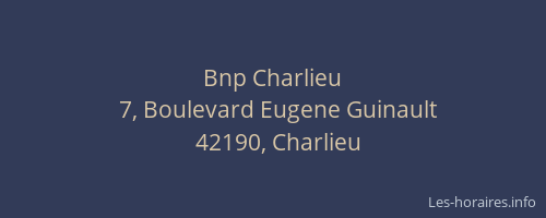 Bnp Charlieu