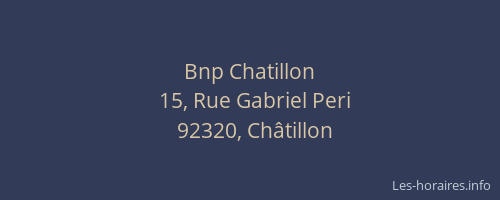 Bnp Chatillon