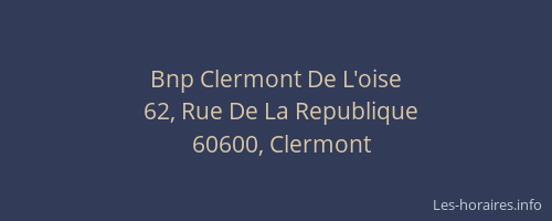 Bnp Clermont De L'oise