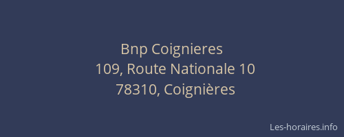 Bnp Coignieres
