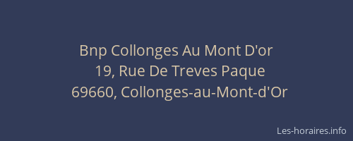 Bnp Collonges Au Mont D'or