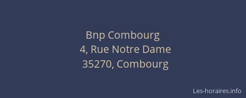 Bnp Combourg