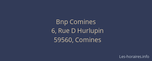 Bnp Comines