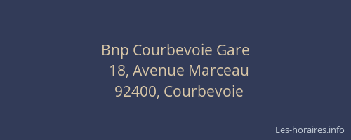 Bnp Courbevoie Gare