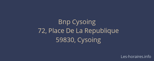 Bnp Cysoing