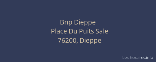 Bnp Dieppe