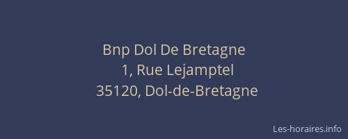 Bnp Dol De Bretagne