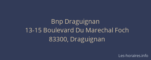 Bnp Draguignan