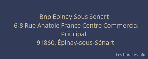 Bnp Epinay Sous Senart