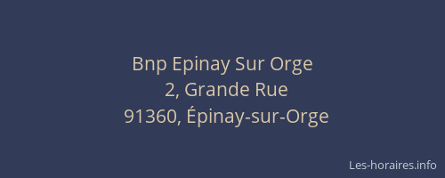 Bnp Epinay Sur Orge