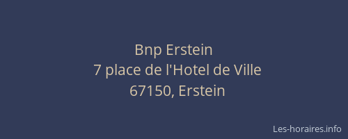 Bnp Erstein