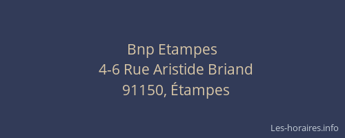 Bnp Etampes