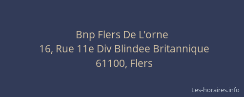 Bnp Flers De L'orne