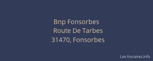Bnp Fonsorbes