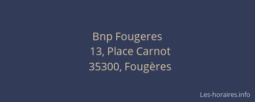 Bnp Fougeres