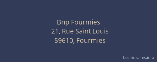 Bnp Fourmies