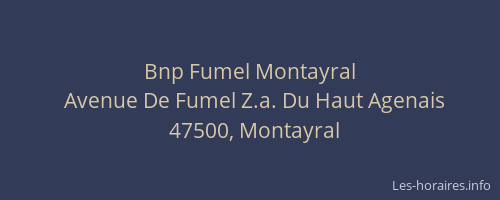 Bnp Fumel Montayral