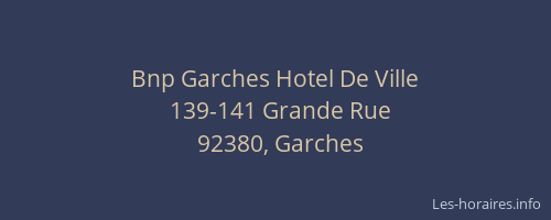 Bnp Garches Hotel De Ville