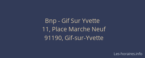 Bnp - Gif Sur Yvette