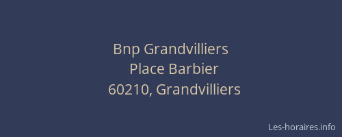 Bnp Grandvilliers