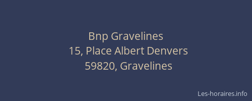 Bnp Gravelines