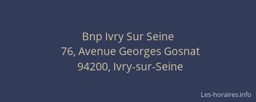Bnp Ivry Sur Seine