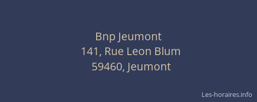 Bnp Jeumont