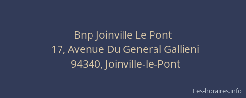 Bnp Joinville Le Pont