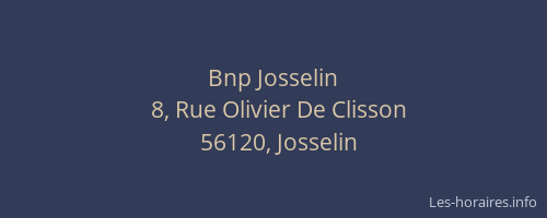 Bnp Josselin