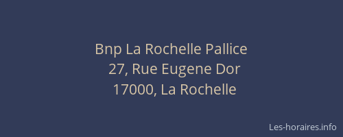 Bnp La Rochelle Pallice
