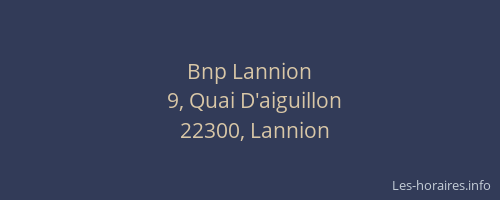Bnp Lannion