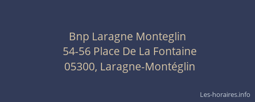 Bnp Laragne Monteglin