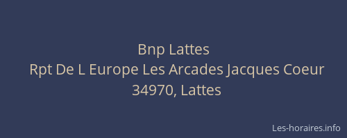 Bnp Lattes