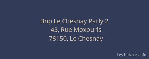 Bnp Le Chesnay Parly 2