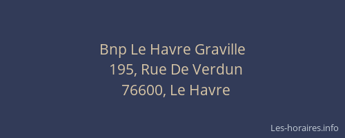 Bnp Le Havre Graville