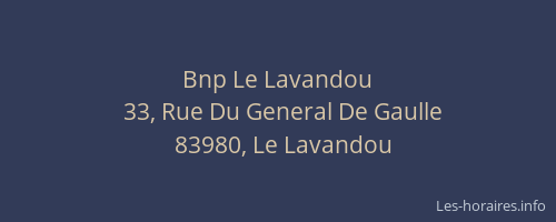Bnp Le Lavandou