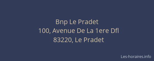Bnp Le Pradet